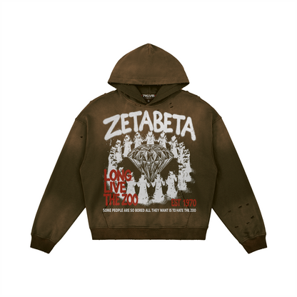 LongLiveTheZoo - Distressed Hoodie